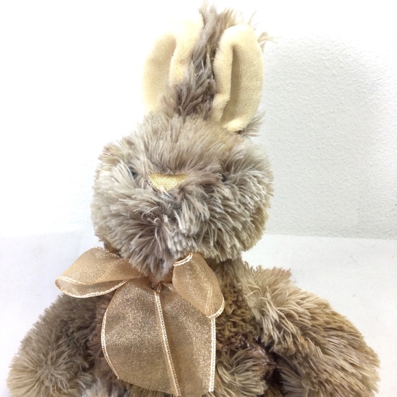 Dan Dee Beautiful Fluffy Rabbit Cream and Tan Bunny Plush. - Picture 9 of 10